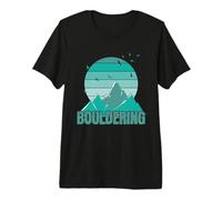 Bouldering Mountains and Birds Premium T-Shirt