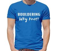 Bouldering Why Knot? - Mens T-Shirt - Royal Blue - Medium
