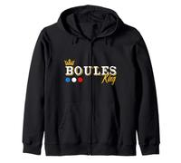 Boules King - French Colours - Bocce Petanque Boules Player Zip Hoodie