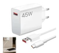 BOULESENM 45 W USB Charger with Type C Cable 2 m for Xiaomi Poco X7 Pro M6 Mi Pad 7 6 5 Mi Redmi K80Pro, Quick Charger USB Power Mobile Phone Chargers for Xiaomi 14T Redmi Pad SE 14C 13, Note 13 12 11