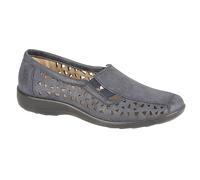 Boulevard Womens/Ladies Side Gusset Summer Casual Shoes (6 UK) (Navy Blue)