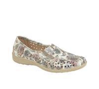 Boulevard Marsha Ladies Cut-Out Slip-On Shoes Multi Floral UK 6