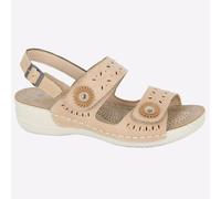 Boulevard Becca Womens Beach Fashion Casual Sandal Beige