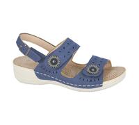 Boulevard Womens Ankle Strap Navy Fastening Slingback Comfort Sandals Sizes 3-8