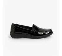 Boulevard Bordeaux Womens Loafer Shoes | Slip On Shoes | Black Patent | UK Size 5
