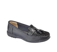 Boulevard Brantford Apron Tassle Womens Shoes (Wide Fit) Trainers, Size 4 In Black
