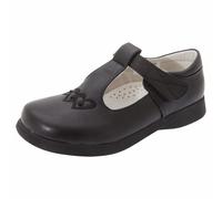 Boulevard C732 Girls Black School Shoes touch fastening Strap T Bar Sizes 6-2