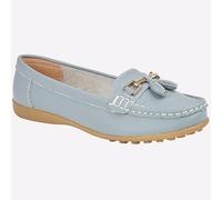 Boulevard Womens/Ladies Action Leather Tassle Loafers (3 UK) (Baby Blue)