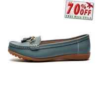 Boulevard Womens/Ladies Action Leather Tassle Loafers (3 UK) (Baby Blue)