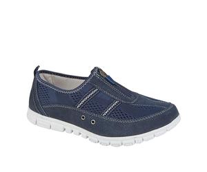 Boulevard Chloe Womens Shoes (Wide Fit) Trainers, Size 5 In Navy