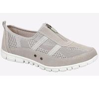 Boulevard Chloe Zip Womens (Wide Fit) Trainers, Size 7 In Grey