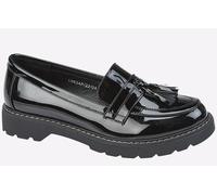 Boulevard Slip-in Loafers for Women, Round Toe, Black, Size 5 UK
