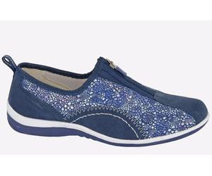 Boulevard Debar Leisure Shoes Womens - Navy Suede - Size UK 6