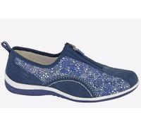 Boulevard Debar Leisure Shoes Womens - Navy Suede - Size UK 8