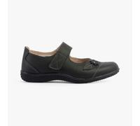 Boulevard DIANA Womens Leather Touch Fasten EEE Wide Mary Jane Shoes Black - UK 4