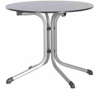 Boulevard Folding Table Ø85Cm Graphite Steel Frame Vivodur Tabletop Anthracite