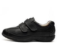 Boulevard Gianna Fulfit Leather Womens (Wide Fit) Shoes Trainers, Size 6 In Black