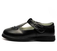 Boulevard Girls T-Bar Touch Fasten School Shoes Patent Black