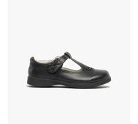Boulevard Girls Touch Fasten T-Bar School Shoes Black Matt - UK 6