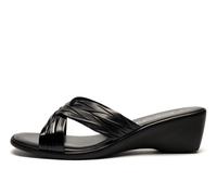 Boulevard L9558 Ladies Italian Cross Strap Summer Mule Sandals
