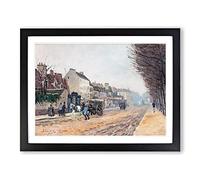 Boulevard Heloise, Argenteuil By Alfred Sisley Classic Painting Framed Wall Art Print, Ready to Hang Picture for Living Room Bedroom Home Office Décor, Black A2 (64 x 46 cm)