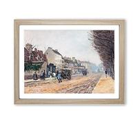 Boulevard Heloise, Argenteuil By Alfred Sisley Classic Painting Framed Wall Art Print, Ready to Hang Picture for Living Room Bedroom Home Office Décor, Oak A2 (64 x 46 cm)