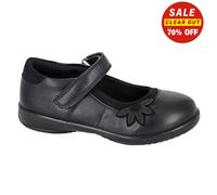 Boulevard Junior Girls PU Leather Touch Fastening School Shoes Black
