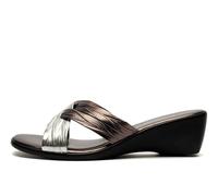 Boulevard KALEIGH Ladies Heeled Slip On Mule Sandals Pewter
