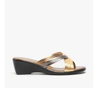 Boulevard KALEIGH Womens Heeled Slip On Mule Sandals Bronze - UK 5