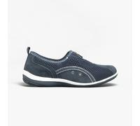 Boulevard KIMBERLEY Womens Centre Zip Mesh Leisure Shoes Navy - UK 5