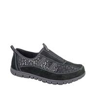 Boulevard L 376 Wide Fitting Ladies' Zip Up Leisure Casual Leather & Suede Shoes