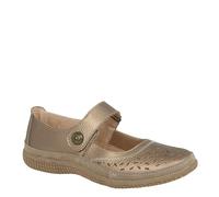 Boulevard L 408 Touch Fastening Perforated Wide Fit Casual Sandals - Bronze - 3 UK