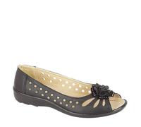 Boulevard L 515 Ladies' Open Toe Flower Slip On Sandals
