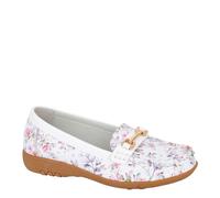 Boulevard L 643 Ladies' Saddle Trim Floral Loafer Shoes