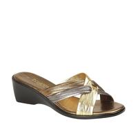 Boulevard L 9558 Ladies' Slip On Wedge Heel Mule Sandals
