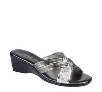Boulevard L 9558 X Over Mule Sandals - Pewter/Silver - 3 UK