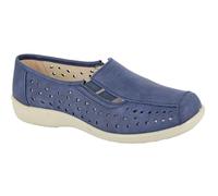 Boulevard Womens/Ladies Side Gusset Summer Casual Shoes (6 UK) (Navy Blue)