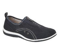 Boulevard Kimberley Ladies Centre Zip Mesh Leisure Shoes Grey