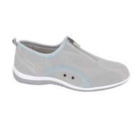 Boulevard Kimberley Womens Centre Zip Mesh Leisure Shoes Grey