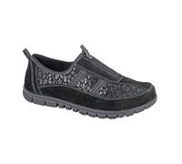 Boulevard L376AS Ladies Real Suede Wide Fit Centre Zip Leisure Casual Shoes