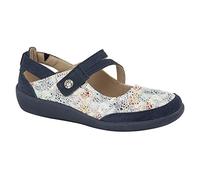 Boulevard L388C Ladies Leather Mary Jane Shoes Navy