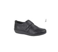 BOULEVARD L429 Ladies Fryer X Wide EE Fit Touch Fastening Bar Shoes Black
