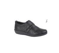 Boulevard L429A Womens Wide-Fit Touch Fasten Shoes Black - UK 4