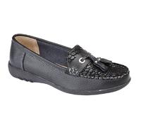 Boulevard L5012 Black Reptile Print Action Leather/Suede