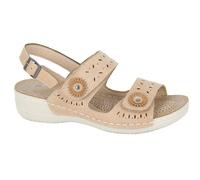 Boulevard Sandra Womens PU Touch Fasten Breathable Natural Casual Shoes