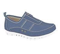 Boulevard de Beauté Women's Casual Shoes L535C-4 Extra Wide Fit (EEE) Leather Lined Navy UK 4