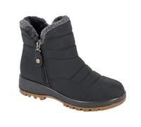 Boulevard L587 Ladies Faux Fur Thermal Lined Zip Casual Ankle Boots