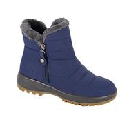 Boulevard L587 Ladies Faux Fur Thermal Lined Zip Casual Ankle Boots