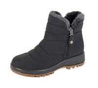 Boulevard L587 Womens Thermal Lined Zip Ankle Boot (Black Nylon, UK Footwear Size System, Adult, Women, Numeric, Medium, 8)