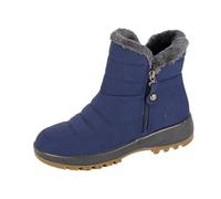 Boulevard L587 Womens Thermal Lined Zip Ankle Boot (Navy Nylon, UK Footwear Size System, Adult, Women, Numeric, Medium, 5)